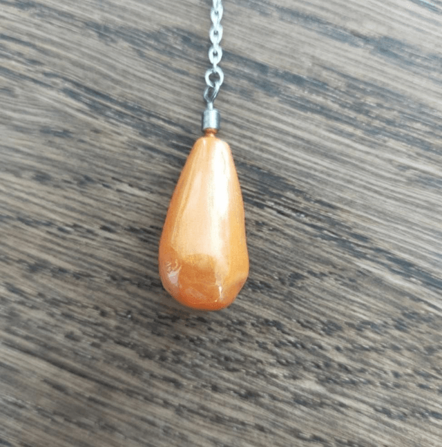 Pendule "goutte" - orange