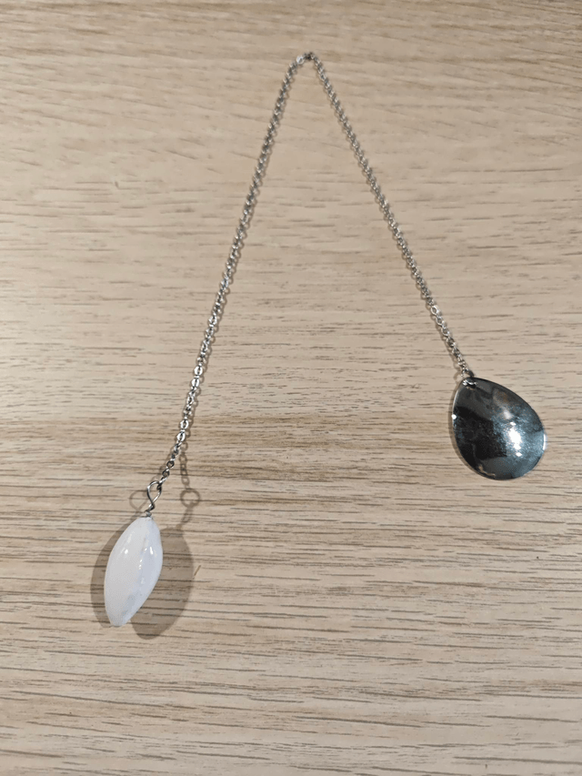 Pendule olive - rose pale