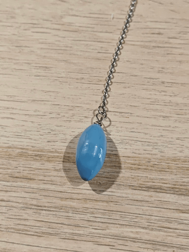 Pendule olive - bleu clair
