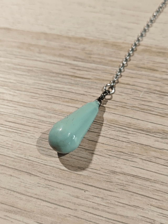 Pendule "goutte" - vert menthe 