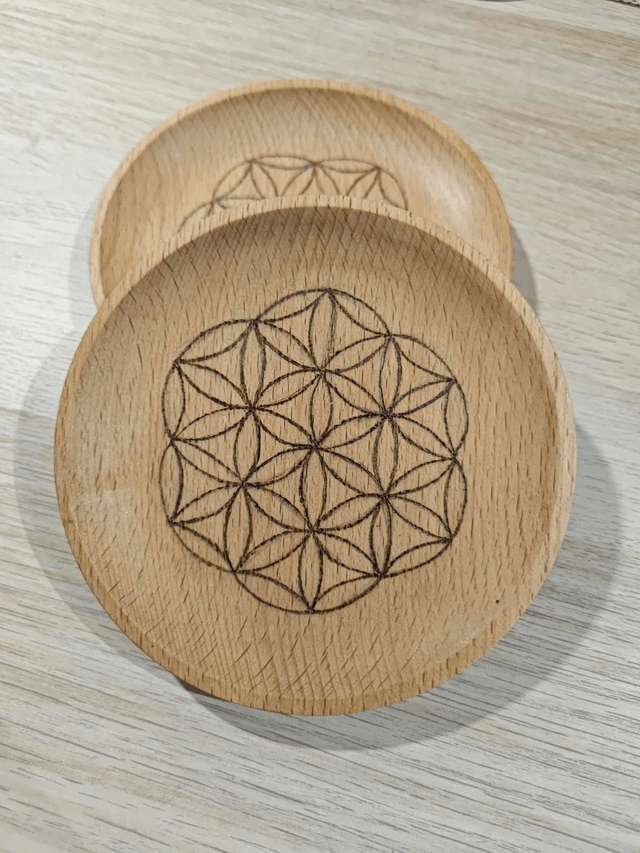 Petit plateau "fleur de vie" - 12cm