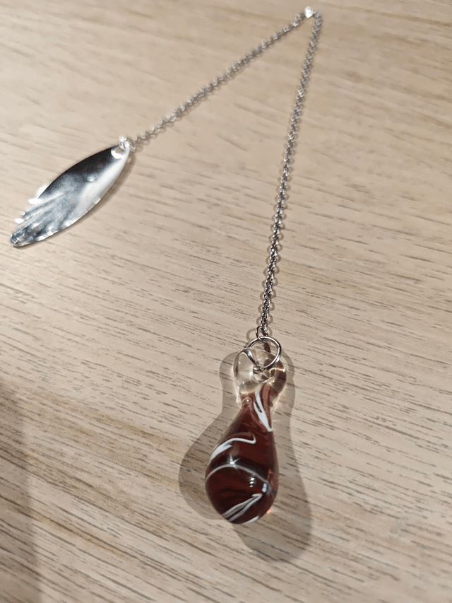 Pendule en verre - Bordeaux marron