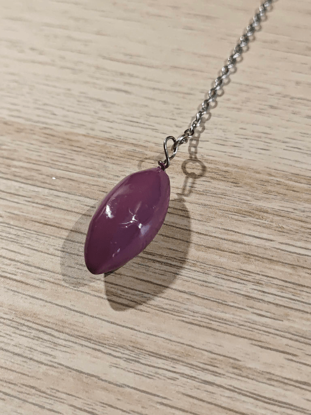 Pendule olive - violet