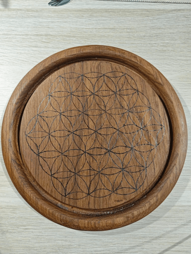 Plateau "fleur de vie" - 25cm