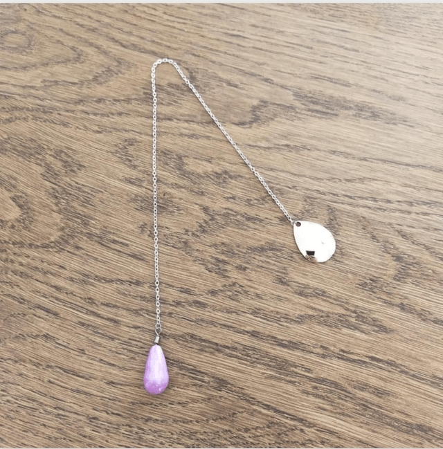 Pendule "goutte" - mauve