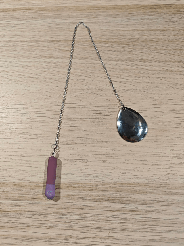 Pendule baton - violet et mauve mat