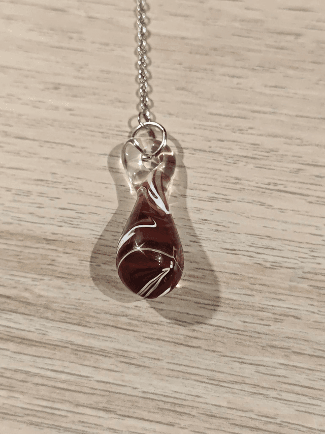 Pendule en verre - Bordeaux marron