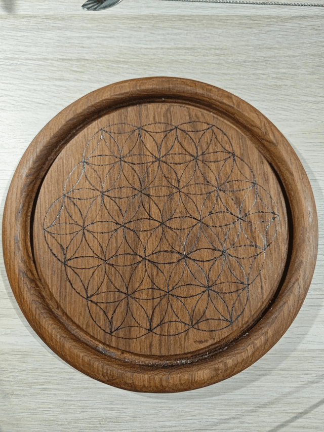Plateau &quot;fleur de vie&quot; - 25cm
