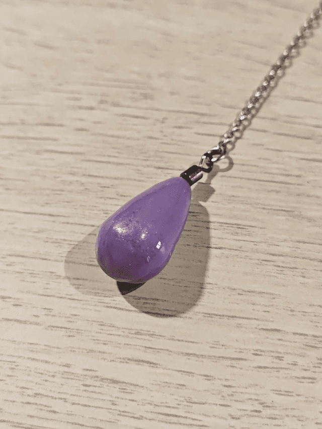 Pendule &quot;goutte&quot; - mauve nacré